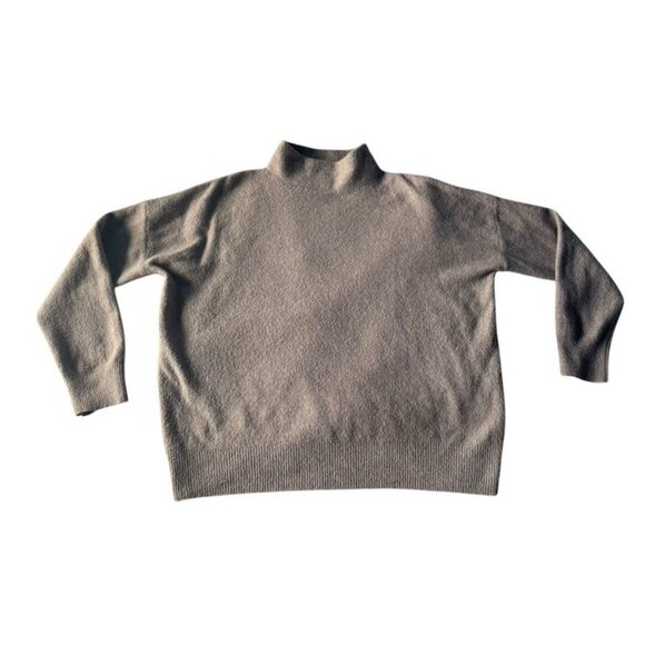 Joie Women's SZ L Tan Long Sleeve Wool Blend Turtleneck Pullover Sweater - Picture 8 of 8